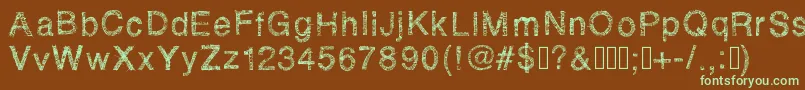 Rhsketchybastard Font – Green Fonts on Brown Background