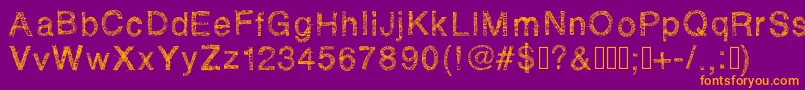 Rhsketchybastard Font – Orange Fonts on Purple Background