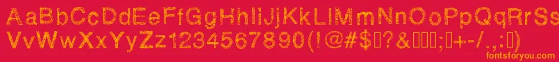 Rhsketchybastard Font – Orange Fonts on Red Background
