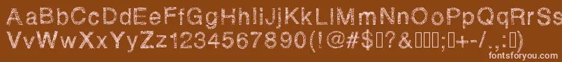 Rhsketchybastard Font – Pink Fonts on Brown Background