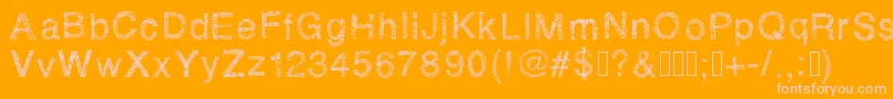 Rhsketchybastard Font – Pink Fonts on Orange Background