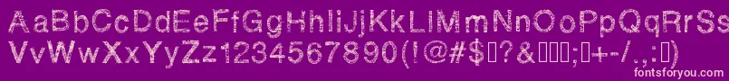 Rhsketchybastard Font – Pink Fonts on Purple Background
