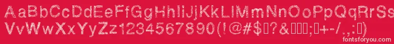 Rhsketchybastard Font – Pink Fonts on Red Background