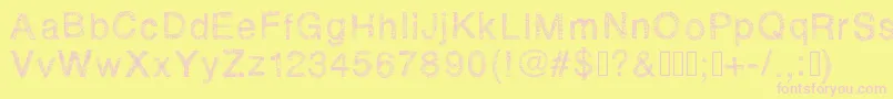 Rhsketchybastard Font – Pink Fonts on Yellow Background