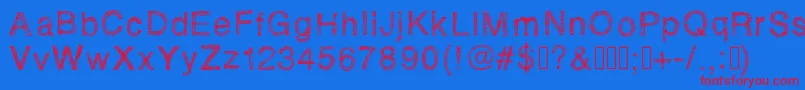 Rhsketchybastard Font – Red Fonts on Blue Background