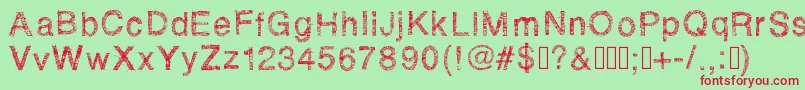 Rhsketchybastard Font – Red Fonts on Green Background