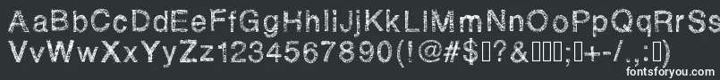 Rhsketchybastard-fontti – valkoiset fontit mustalla taustalla
