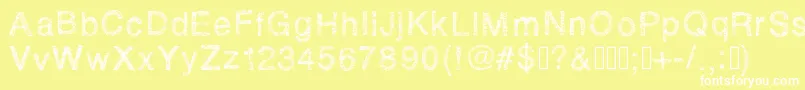 Rhsketchybastard Font – White Fonts on Yellow Background