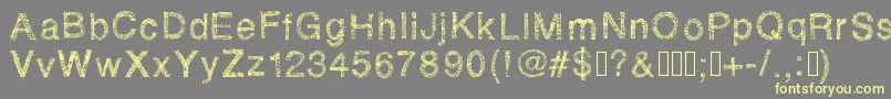 Rhsketchybastard Font – Yellow Fonts on Gray Background