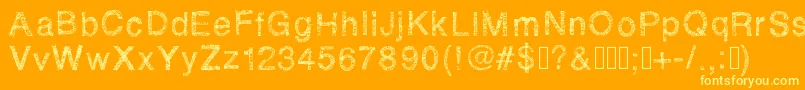 Rhsketchybastard Font – Yellow Fonts on Orange Background
