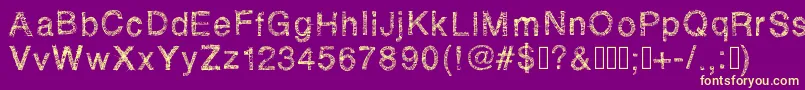 Rhsketchybastard Font – Yellow Fonts on Purple Background