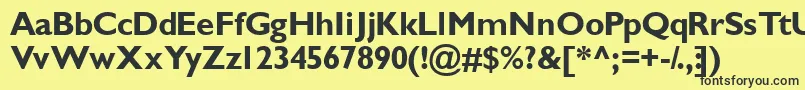 GimletsskBold Font – Black Fonts on Yellow Background