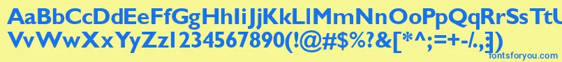 GimletsskBold Font – Blue Fonts on Yellow Background