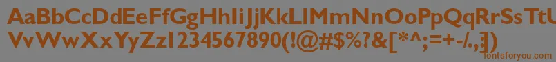 GimletsskBold Font – Brown Fonts on Gray Background