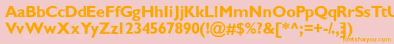 GimletsskBold Font – Orange Fonts on Pink Background