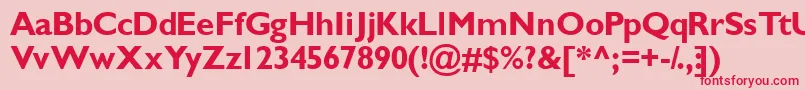 GimletsskBold Font – Red Fonts on Pink Background