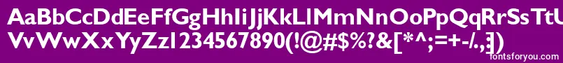 フォントGimletsskBold – 紫の背景に白い文字