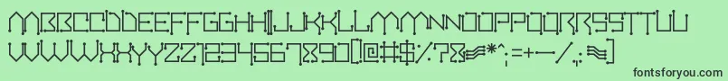 Circuitboard Font – Black Fonts on Green Background