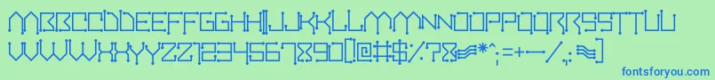 Circuitboard Font – Blue Fonts on Green Background