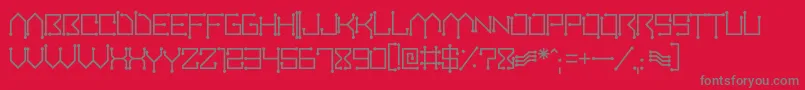 Circuitboard Font – Gray Fonts on Red Background