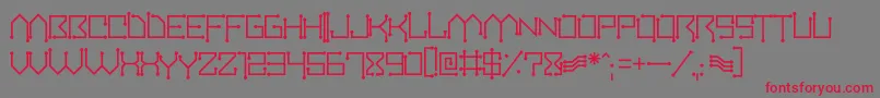 Circuitboard Font – Red Fonts on Gray Background