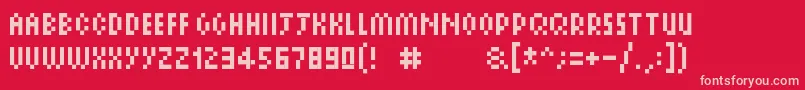 Pixelsix14 Font – Pink Fonts on Red Background