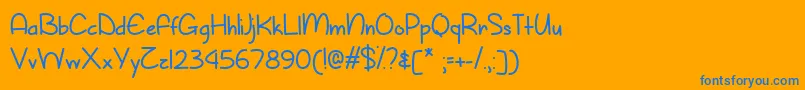 SunnySpringDayOtf Font – Blue Fonts on Orange Background