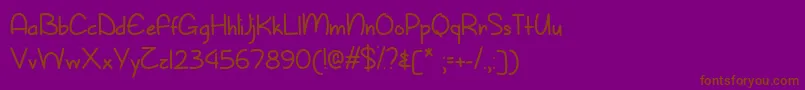 SunnySpringDayOtf Font – Brown Fonts on Purple Background