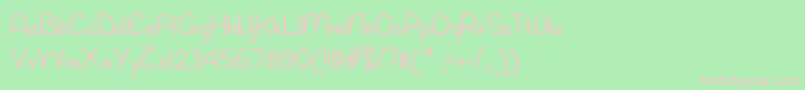 SunnySpringDayOtf Font – Pink Fonts on Green Background