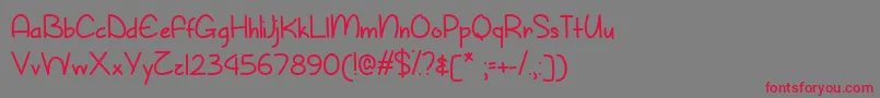 SunnySpringDayOtf Font – Red Fonts on Gray Background