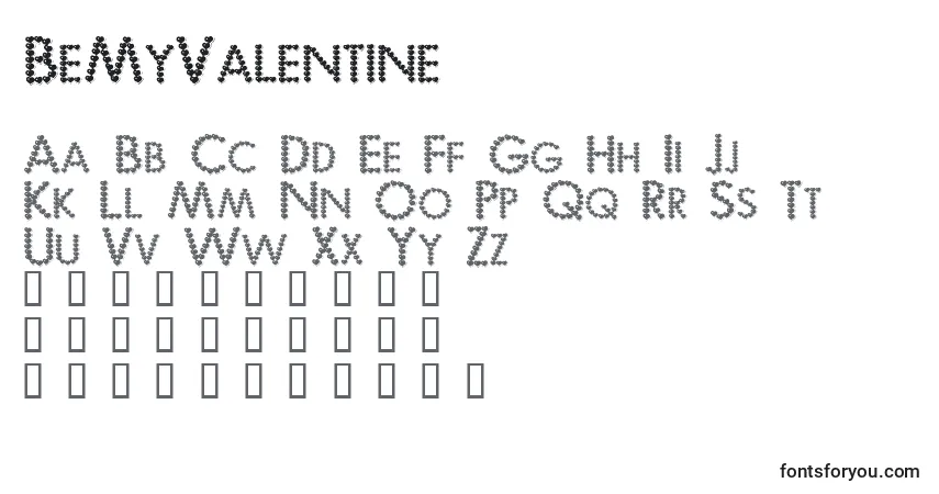 Fuente BeMyValentine - alfabeto, números, caracteres especiales