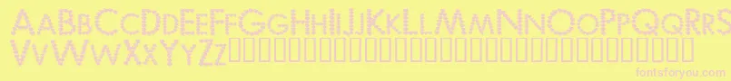 BeMyValentine Font – Pink Fonts on Yellow Background