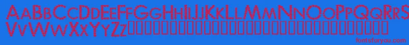 BeMyValentine Font – Red Fonts on Blue Background