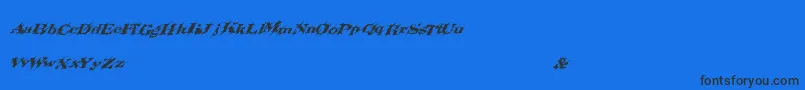 Slashtacular Font – Black Fonts on Blue Background