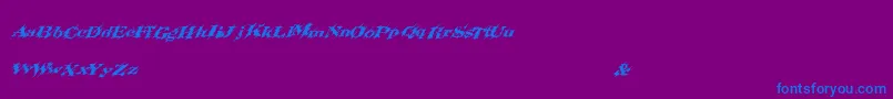 Slashtacular Font – Blue Fonts on Purple Background