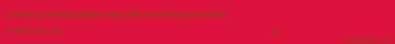 Czcionka Slashtacular – brązowe czcionki na czerwonym tle