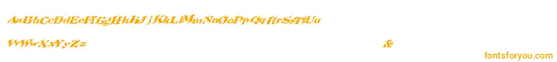 Slashtacular-Schriftart – Orangefarbene Schriften auf weißem Hintergrund