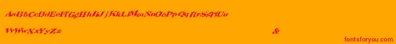 Slashtacular Font – Red Fonts on Orange Background