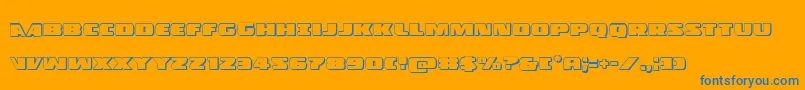 Policecruiser3D Font – Blue Fonts on Orange Background