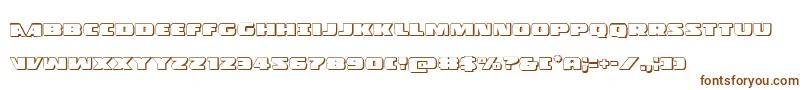 Policecruiser3D Font – Brown Fonts on White Background