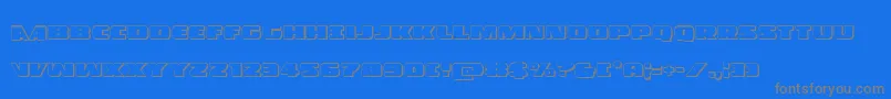 Policecruiser3D Font – Gray Fonts on Blue Background