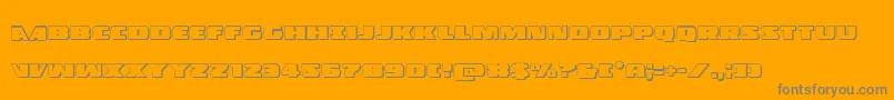 Policecruiser3D Font – Gray Fonts on Orange Background