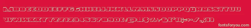 Policecruiser3D Font – Green Fonts on Red Background