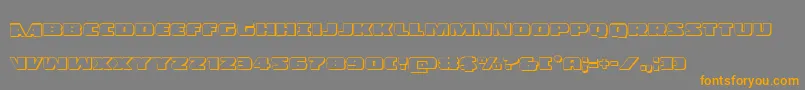 Policecruiser3D Font – Orange Fonts on Gray Background