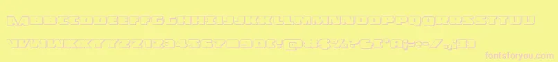 Policecruiser3D Font – Pink Fonts on Yellow Background