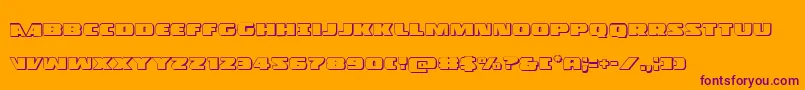 Policecruiser3D Font – Purple Fonts on Orange Background