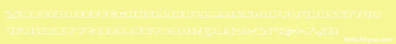 Policecruiser3D Font – White Fonts on Yellow Background