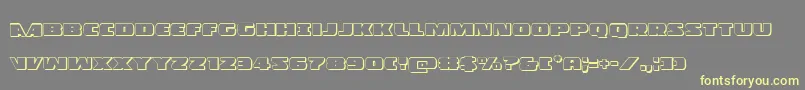 Policecruiser3D Font – Yellow Fonts on Gray Background