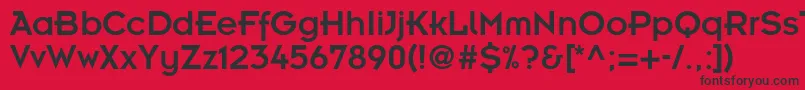 InsightdbNormal Font – Black Fonts on Red Background