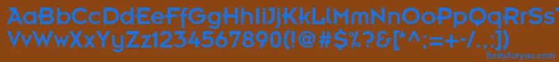 フォントInsightdbNormal – 茶色の背景に青い文字